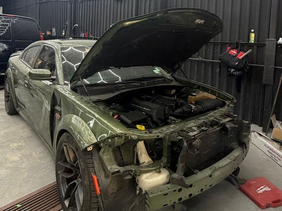 Real collision repair in progress at our Brooklyn shop